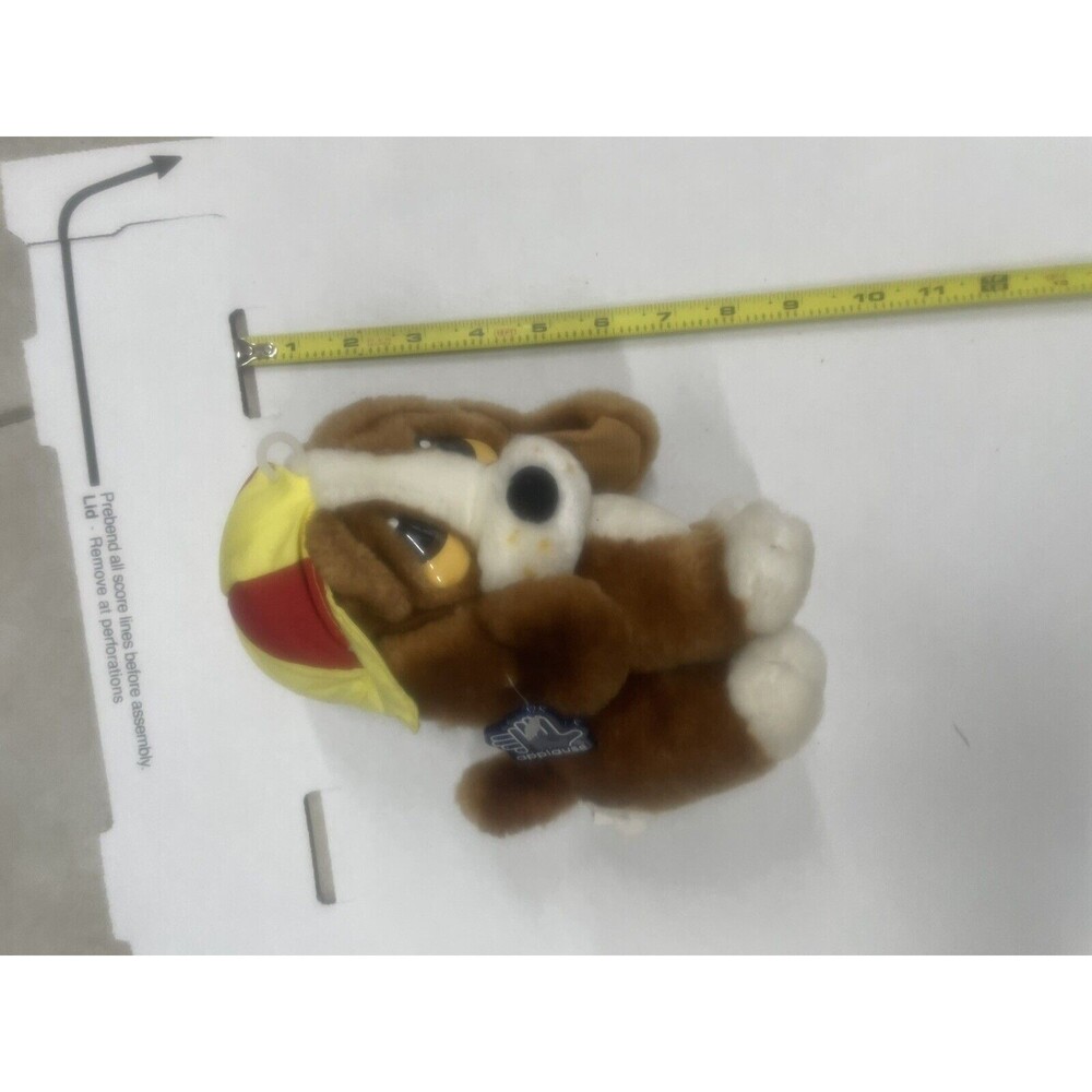 Vtg Applause Sad Sam Plush Basset Hound Puppy Dog With Hat 9” 80s